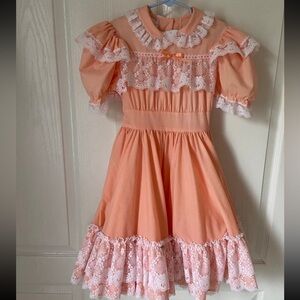 Vintage 1980’s Mini World Ruffle Dress size 7